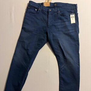 Polo Ralph Lauren Navy Garment Dyed Varick Slim Straight Jeans 38x30 *NEW*